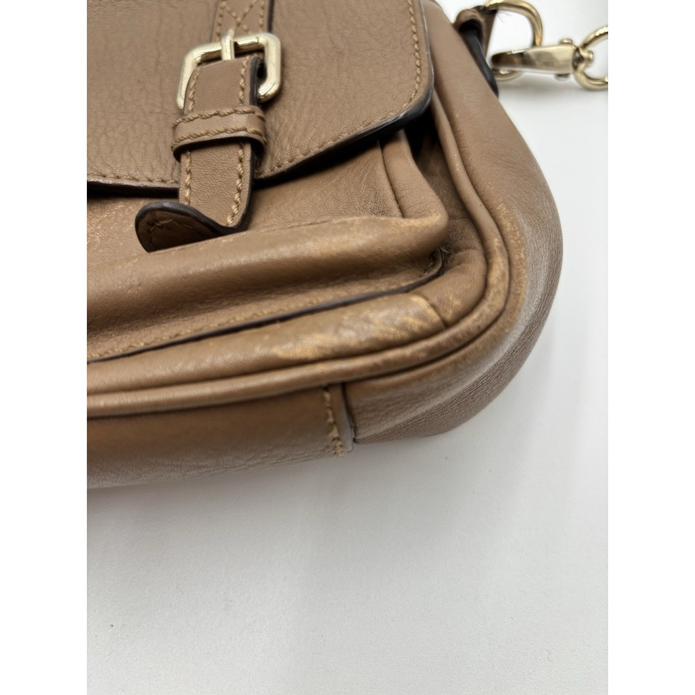 Kate Spade Lola Avenue Lia Brown Leather Satchel Crossbody Buckle Bag - Picture 7 of 13